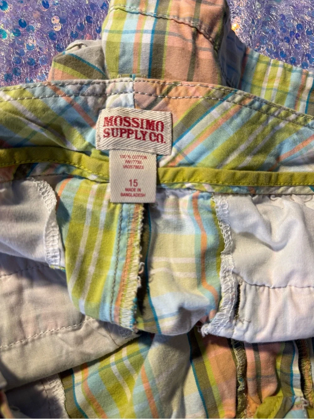 Mossimo Supply Co. Pastel Plaid High Waist Women’s Shorts